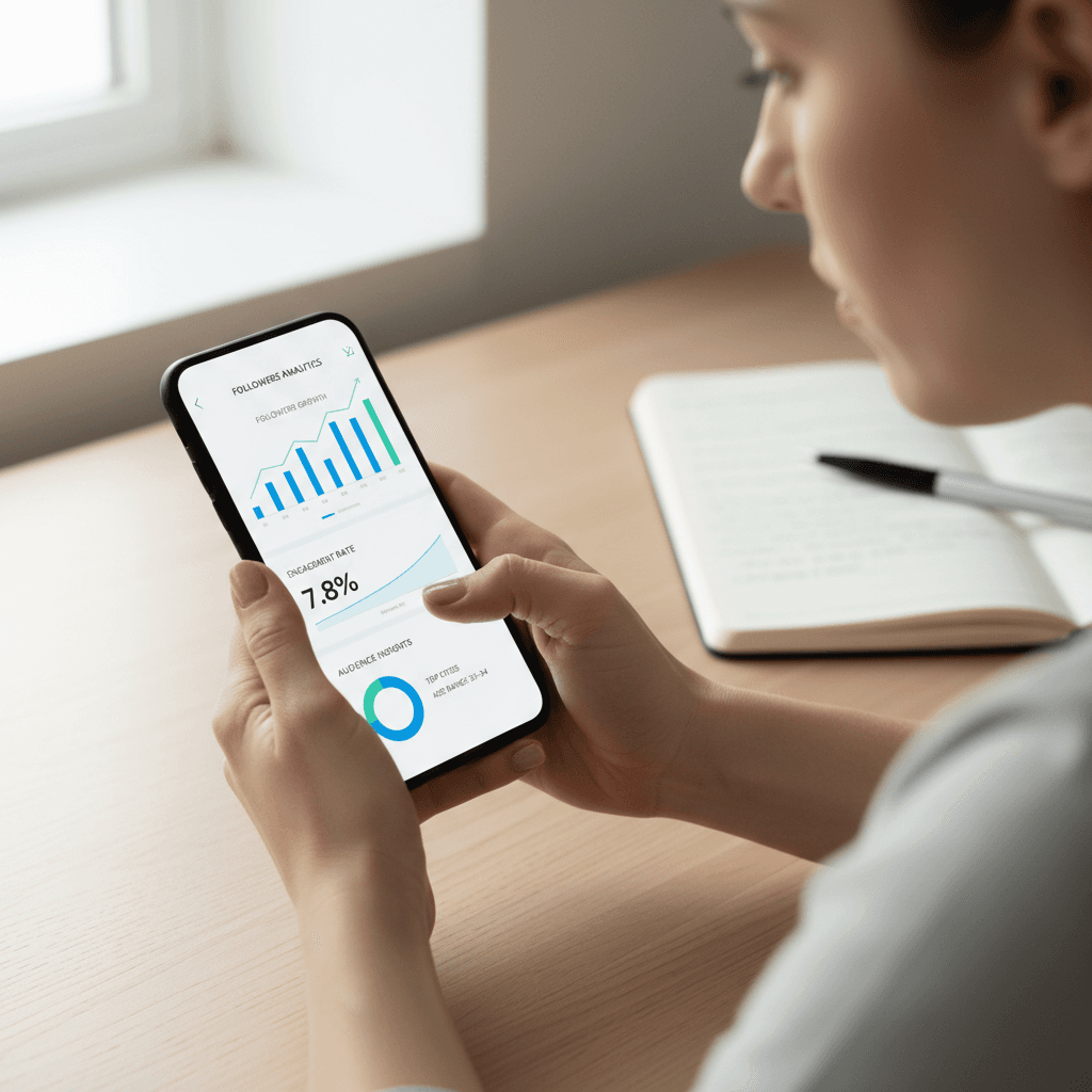 Social media analytics and content planning on mobile device